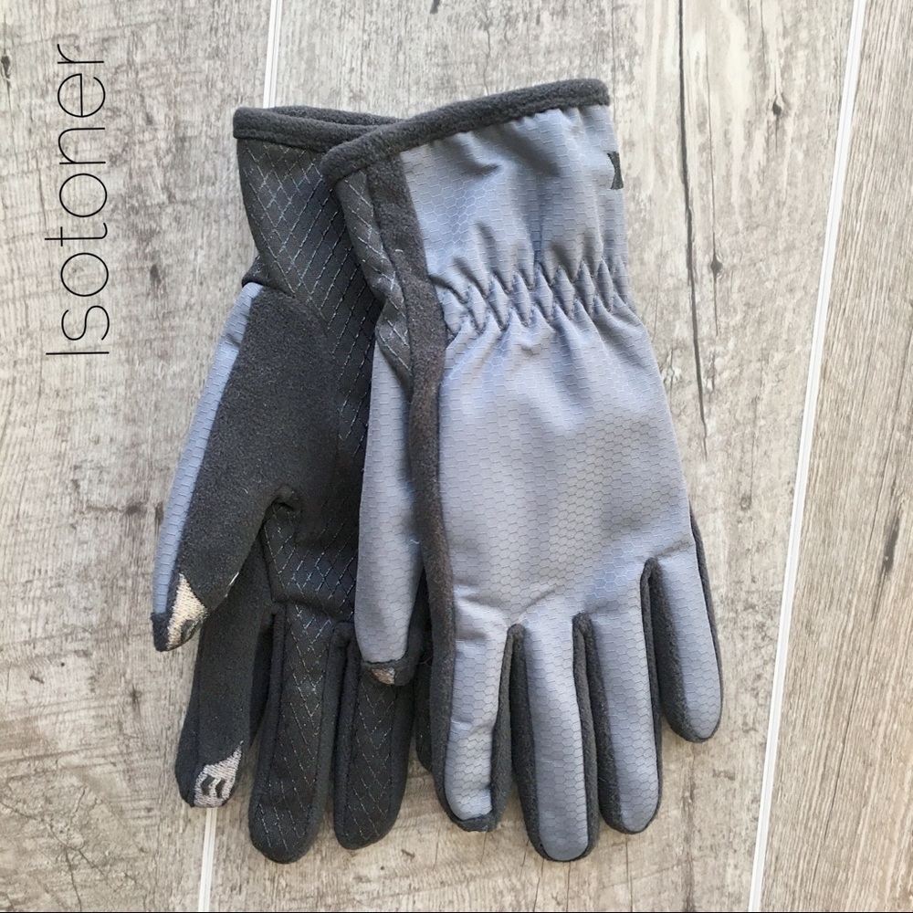 Isotoner tech friendly gloves gray/black